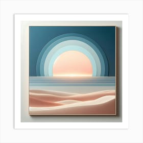 Abstract Sunset Painting Art Print