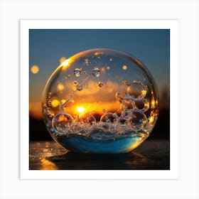 Bubbles In Water 1 Art Print