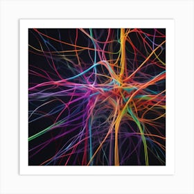 Colorful Neuron 2 Art Print