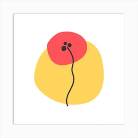 Sun (Floral Smudge) Art Print