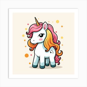 Cute Unicorn 821 Art Print