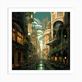 Futuristic City 4 Art Print