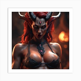 Demon girl Art Print