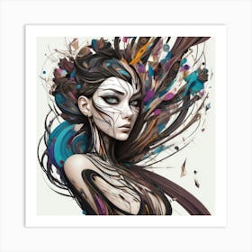 Abstract Girl (117) Art Print