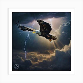 Flying eagle Art Print