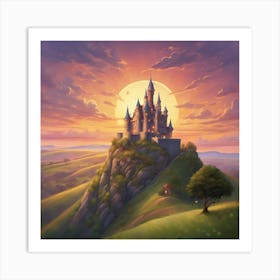 Castle At Sunset Art Print