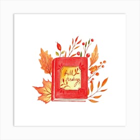 Fall Book Illustration Art Print