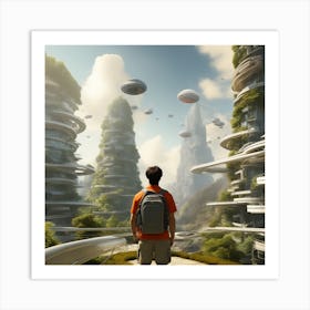 Futuristic Cityscape 233 Art Print