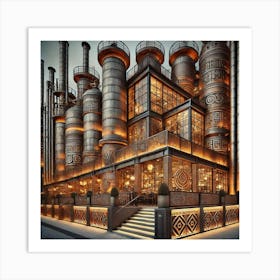 Sovereign Flame Refined Restaurant Exterior Art Print