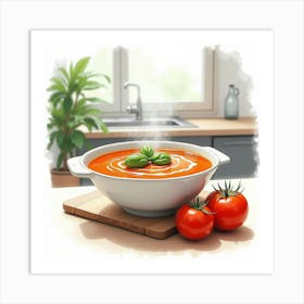 Tomato Soup In A Bowl Art Print