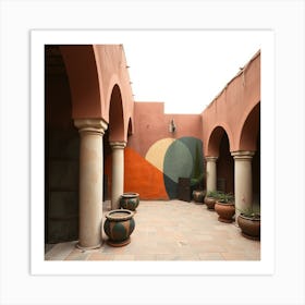 Courtyard Stock Videos & Royalty-Free Footage Art Print