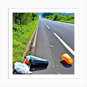 Trash On The Road 3 Art Print