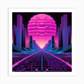 Futuristic Cityscape Art Print