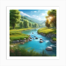 Landscape Painting 221 Art Print