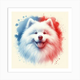 Watercolor Samoyed 4 Art Print