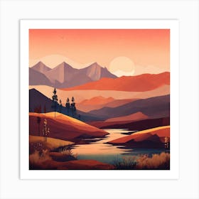 Landscape Painting Art Print