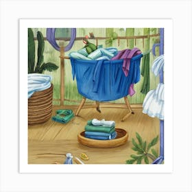 Laundry Day Art Print Laundry Basket 11 Art Print