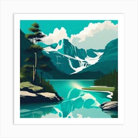 Lake In The Mountains 36 Art Print