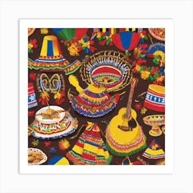 Mexican Hats Art Print