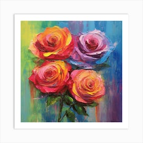 Colorful Roses 2 Art Print