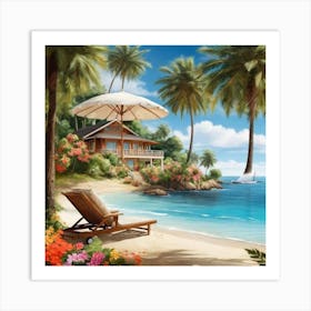 Beach House 10 Art Print