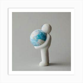 Earth Held by White Man Art Print