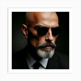 Portrait Of A Man In Sunglasses Art Print