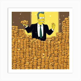 Simpsons Nutmeg Wall Art Art Print