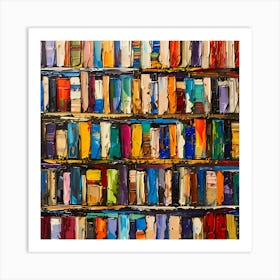 Books On Bookshelf Art Print