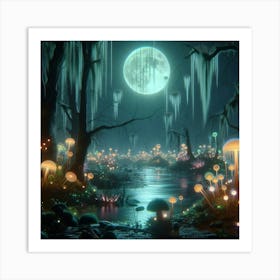 Mushroom Forest 4 Art Print