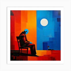 Abstract Loneliness colorful Art Print