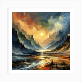 Abstract Horizons 22 Art Print