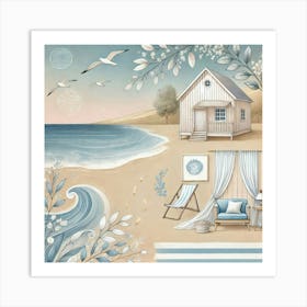 Beach House Art Print