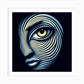 Abstract Of A Woman'S Face Art Print