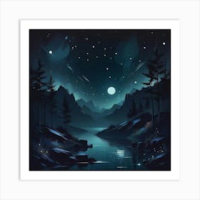 Night Landscape 3 Art Print