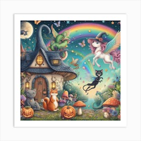 Spooky House Art Print