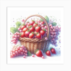 A basket of Grapes 1 Art Print