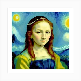 The Young Muse Mona Lisa Reimagined Art Print