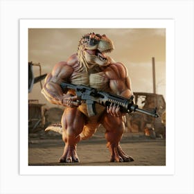 A 3d Render Of A T Rex With Massive Gym Kklumnk1thksay7dni4a W Ezy0cpm0sgauyd3qptddrw Poster