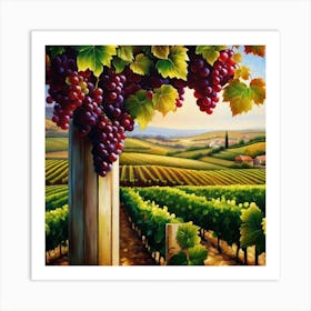 Grapes In The Vineyard 2 Art Print