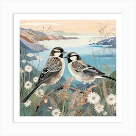 Bird In Nature Sparrow 1 Art Print