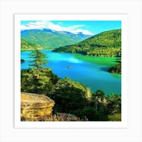 Lake In The Mountains 1 Art Print