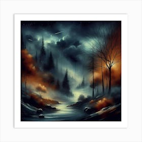 Dark Forest 4 Art Print