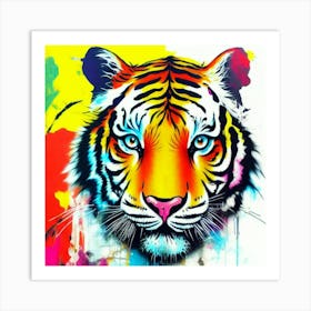 Colorful Tiger Art Print