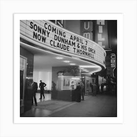 Hollywood, California, Sign And Ticket Window Of A Large Dance Palace By Russell Lee Art Print