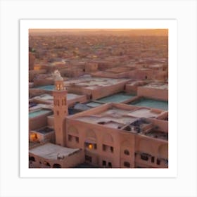 Sunset In Morocco Art Print