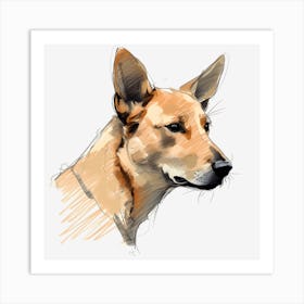 Carolina Dog 1 Art Print