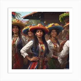 Mexican Dancers 6 Art Print