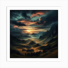 Landscape - Landscape Stock Videos & Royalty-Free Footage 8 Art Print