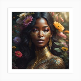 Beautiful Black Woman#1 Art Print